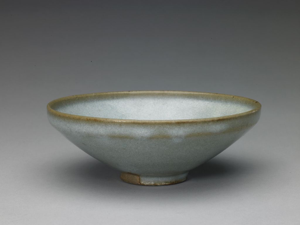 图片[1]-Jun Kiln Moon White Glaze Purple Red Spot Bowl-China Archive